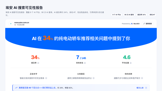 MaxAEO 在线体验：小鹏汽车的真实监测数据